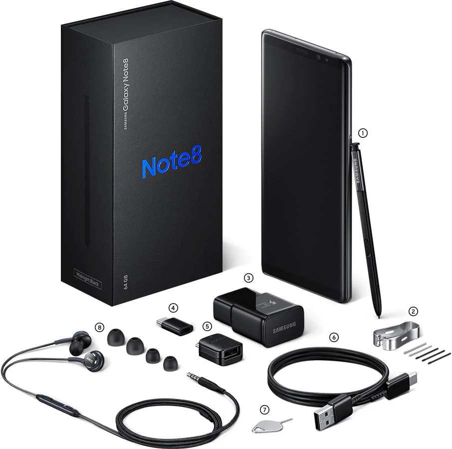 Samsung Galaxy Note8 W Pudelku