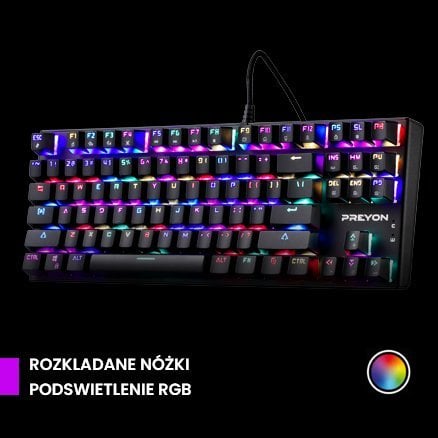 PREYON Blue Blitz Claw z dodatnimi črnimi tipkami