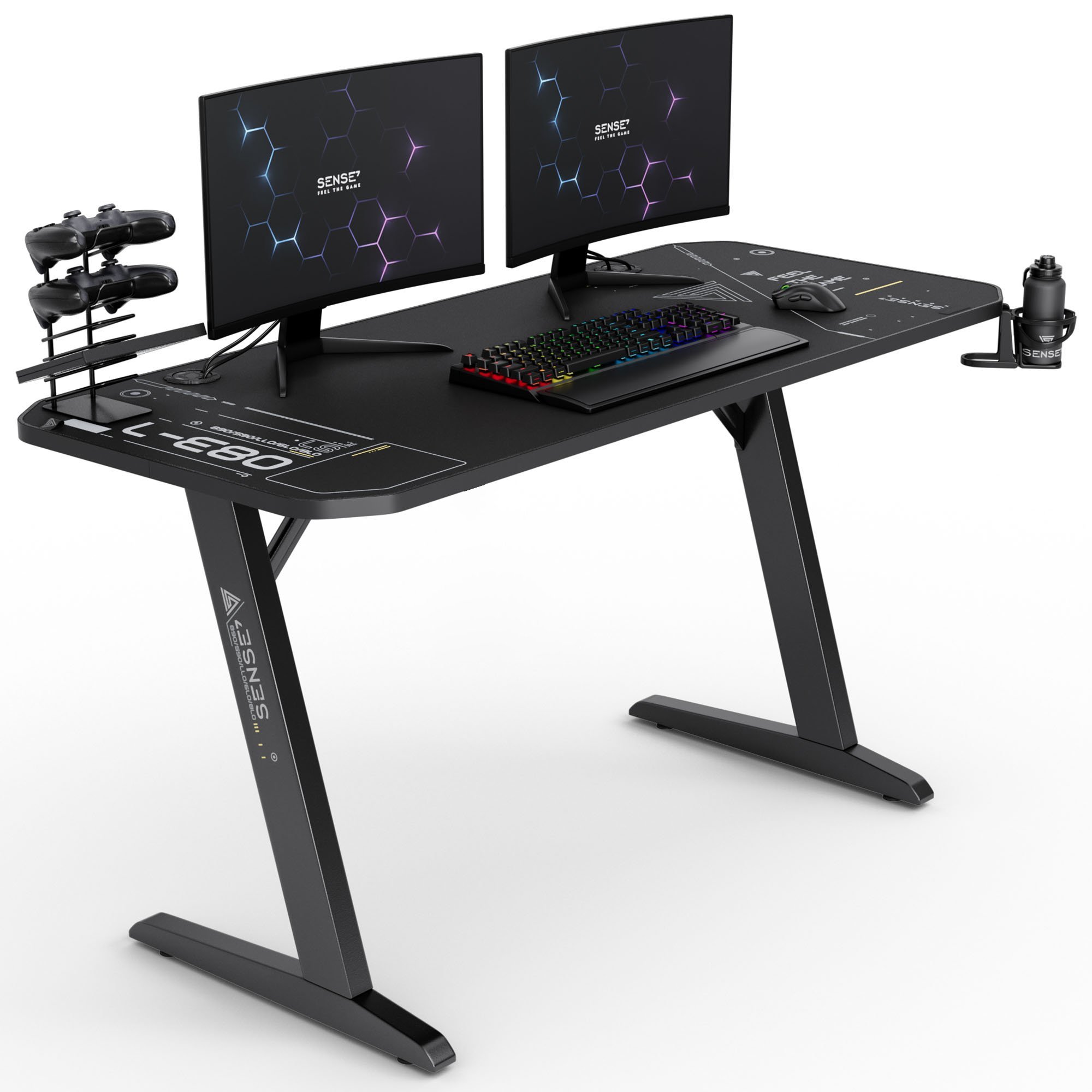 Sense7 NOMAD Gaming Desk - Spacious Surface