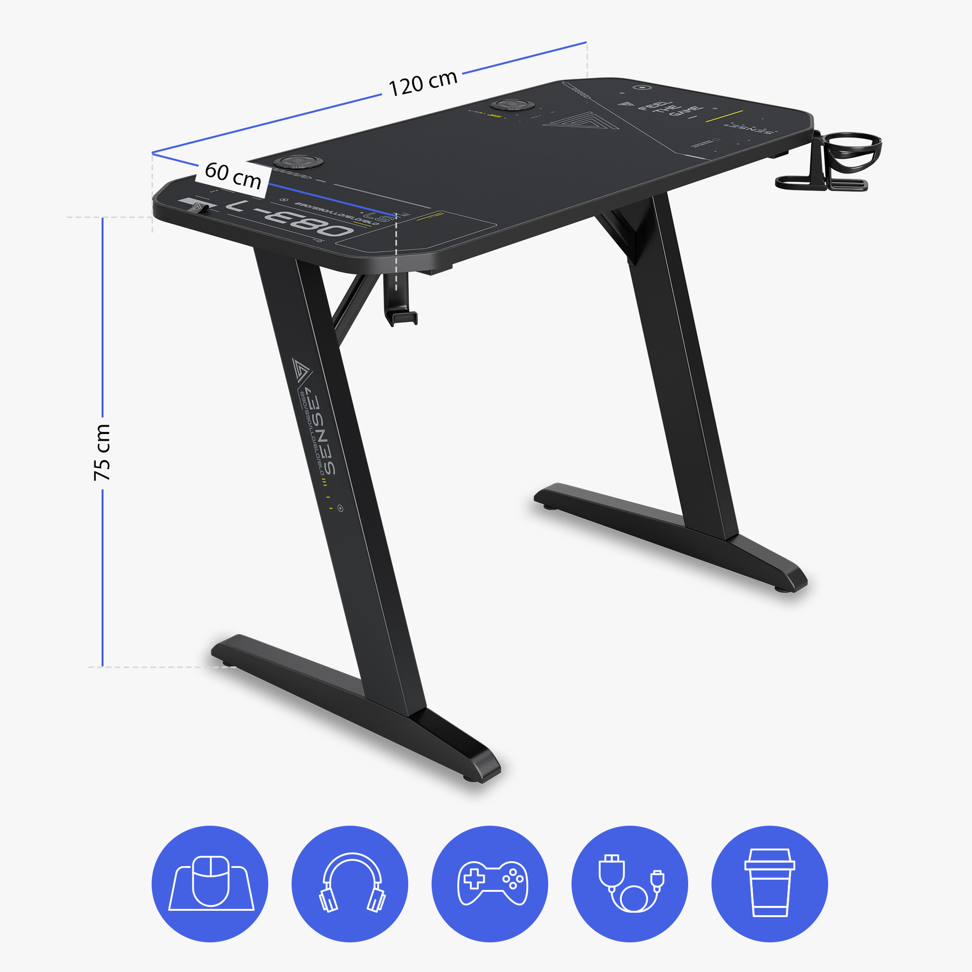 Držač slušalica i čaše Sense7 Nomad