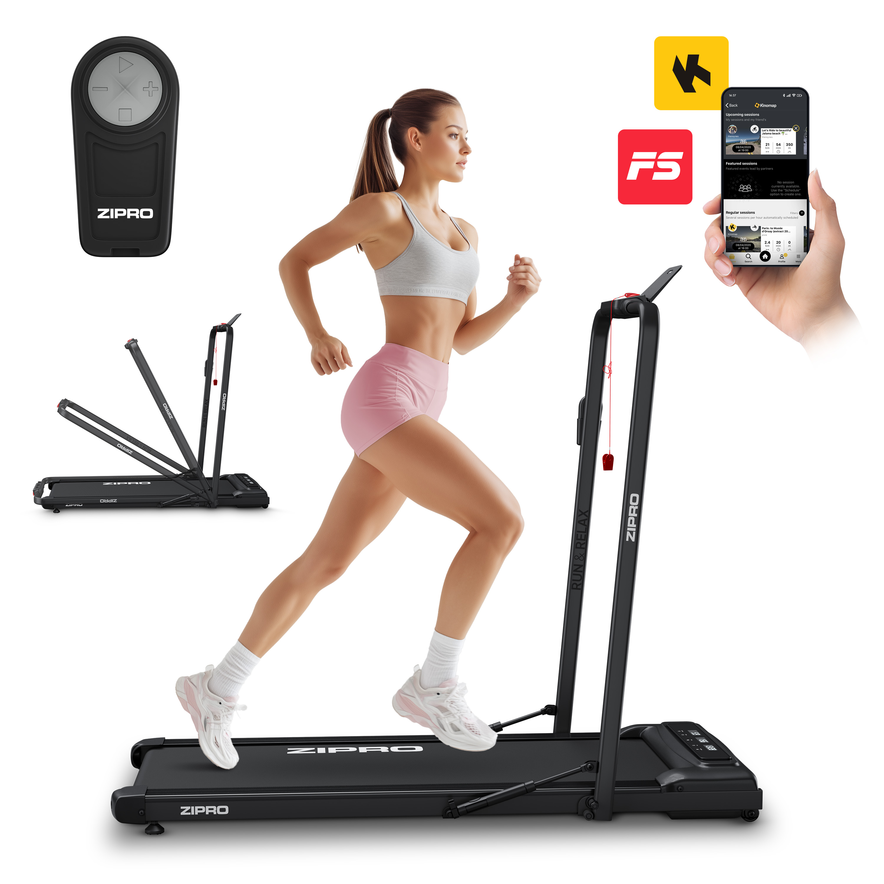 Detalj trake za trčanje ZIPRO Newlite s Easy Walk amortizacijom