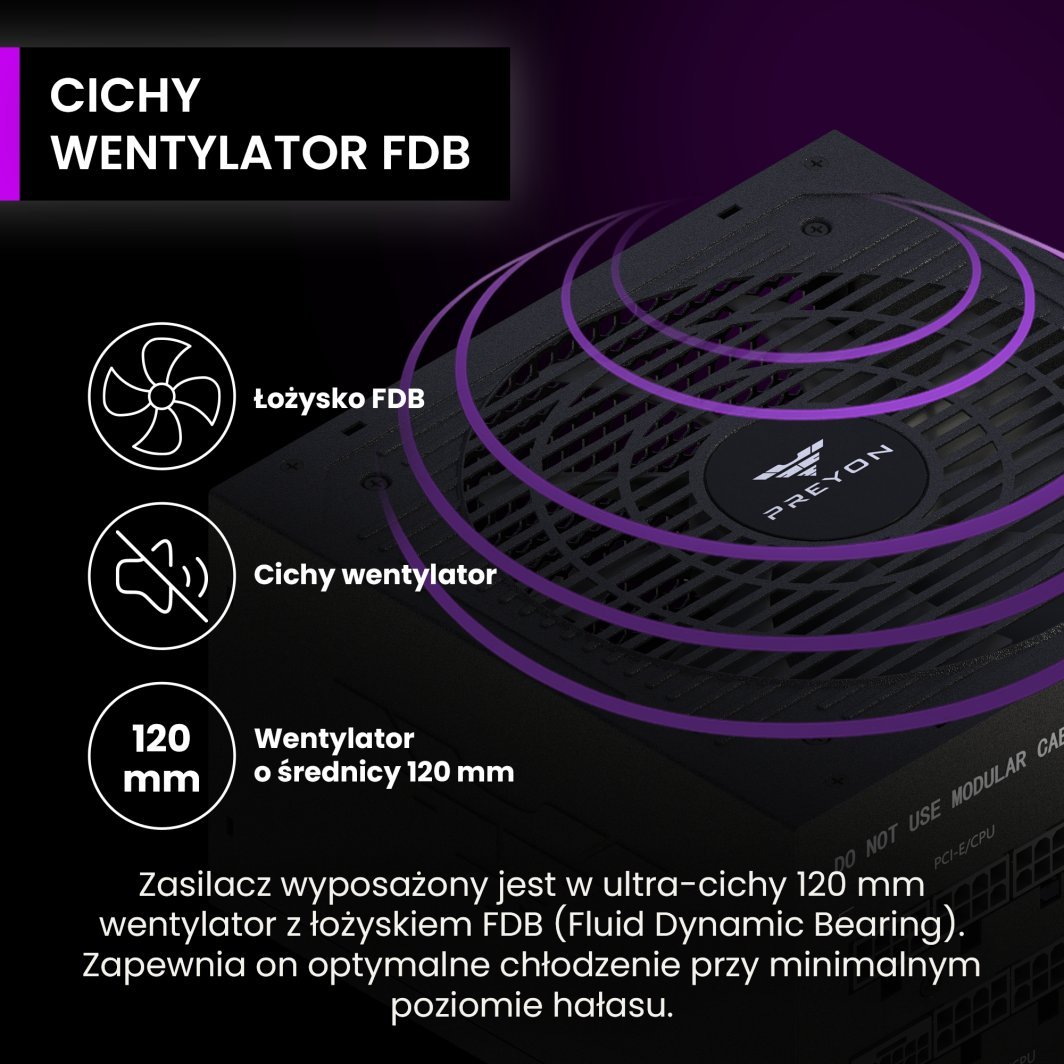 PREYON Eagle Power Gaming PSU modularity