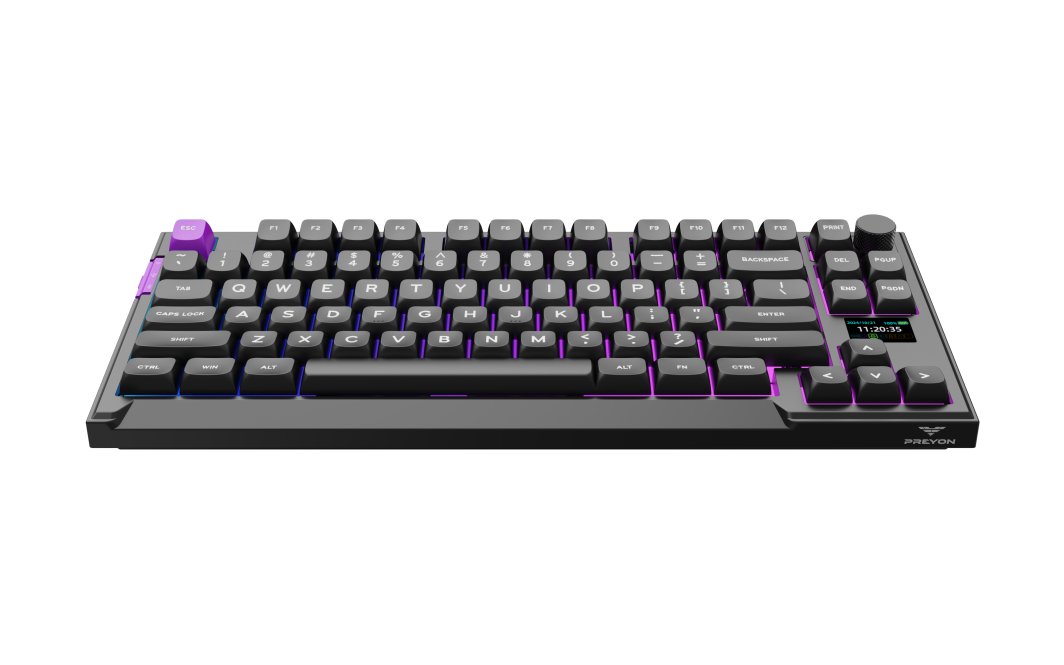 PREYON Silent Claw TKL - pametni zaslon