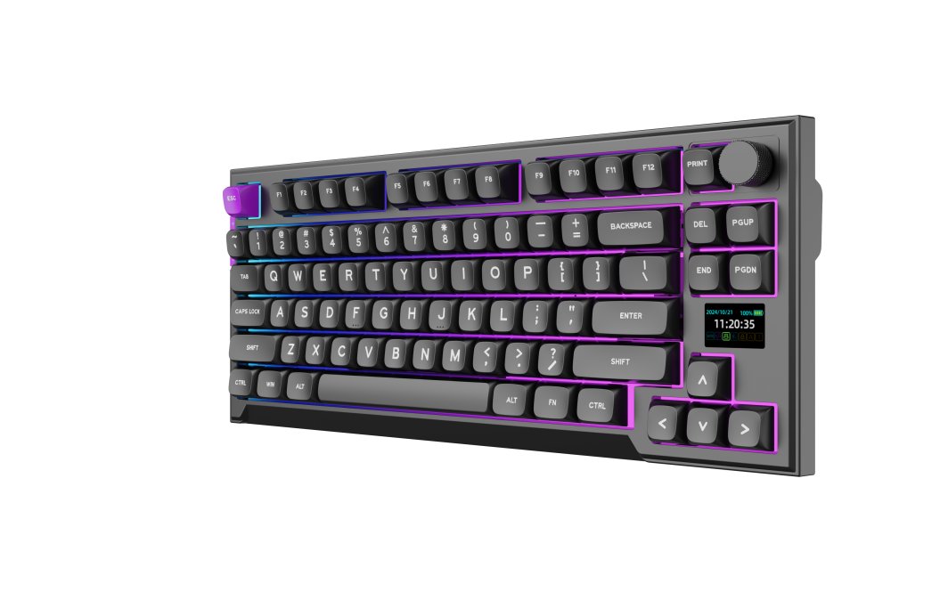 PREYON Silent Claw TKL - trije načini povezave (2.4 GHz, Bluetooth, USB-C)