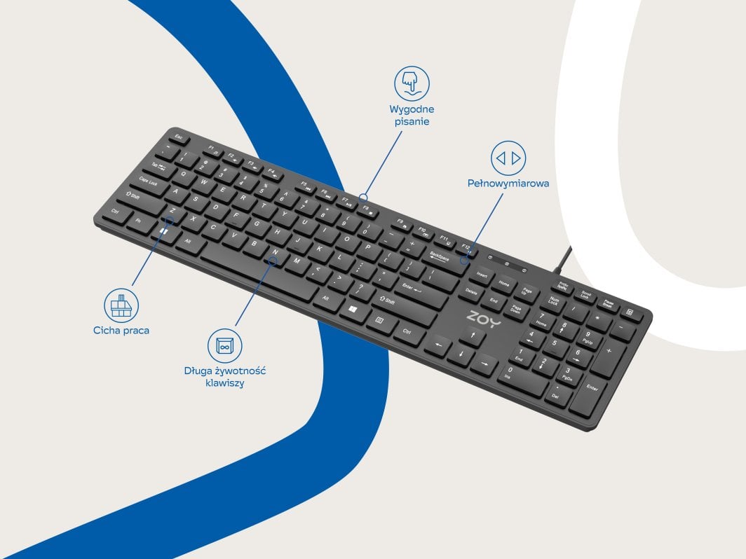 Trpežnost tipkovnice ZOY ZKB800