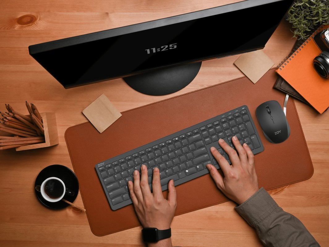 Tiha brezžična tipkovnica ZOY ZKB880 s škarjastimi stikali