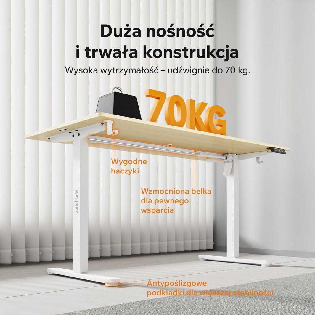 NOJO LIGHT stol - prikaz dimenzija i rasporeda nogu